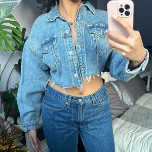 NWOT Zara blue denim jacket